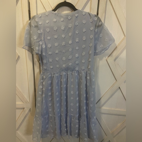 Women’s Spring Easter Dress_Babydoll Polkadot_Powder Blue_XS_Women - Picture 2 of 6